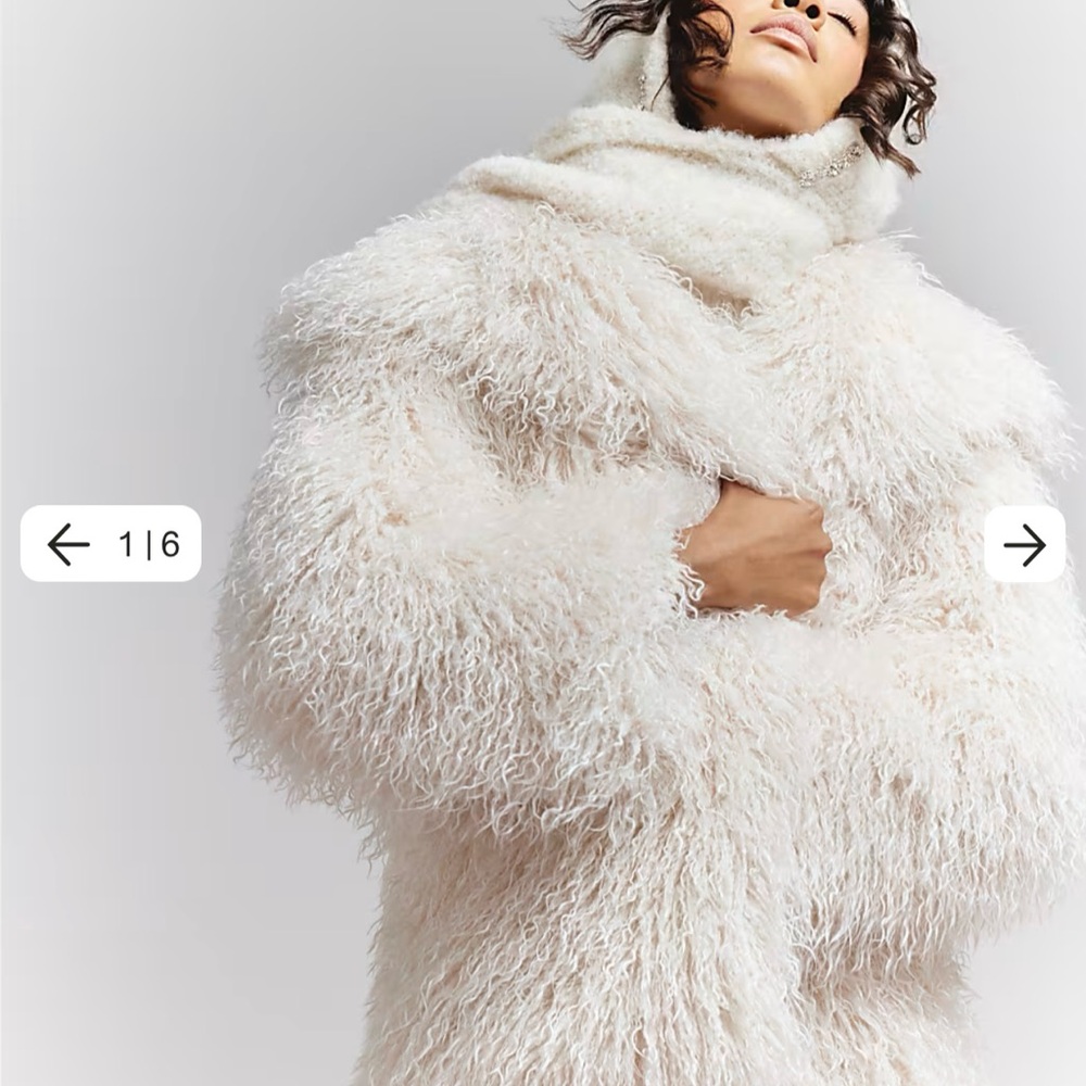 Cream Faux Fur Jacket